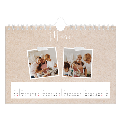 Fotokalender A5 — Scrapbook kalender [Mars]