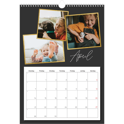 A3 Månedskalender — Gode minner [April]
