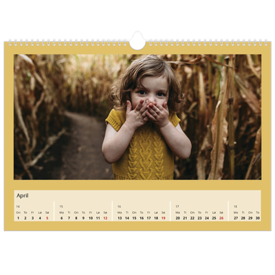 Fotokalender A3 — Kalender i jordtoner [April]