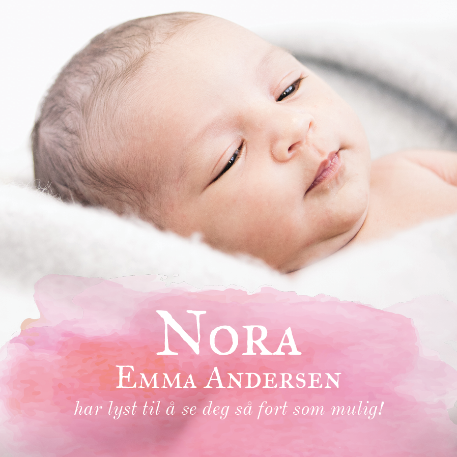 Invitasjoner — Rosa akvarell