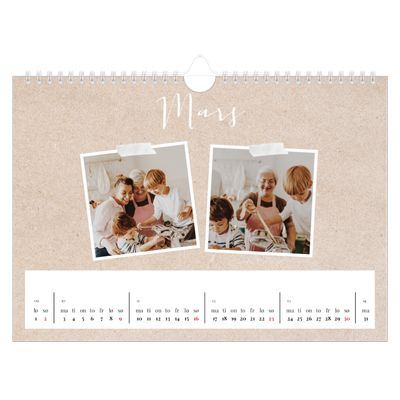 Fotokalender A4 — Scrapbook kalender [Mars]