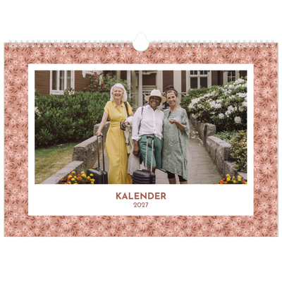 Fotokalender A3 — Blomstermønster [kalender-forside]