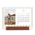 Bordkalender med trestativ - Liggende  — Skrift og striper [Mars]