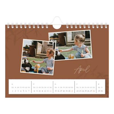 Fotokalender A5 — Jordnært design [April]