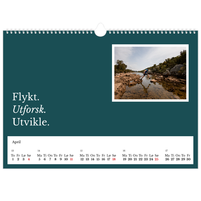 Fotokalender A3 — Redaksjonell Jord [April]