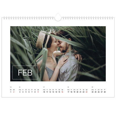 Fotokalender A3 — Överlägg för datumruta [Februar]