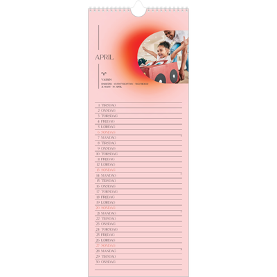 Fotokalender smal  — Astrologi gradient [April]