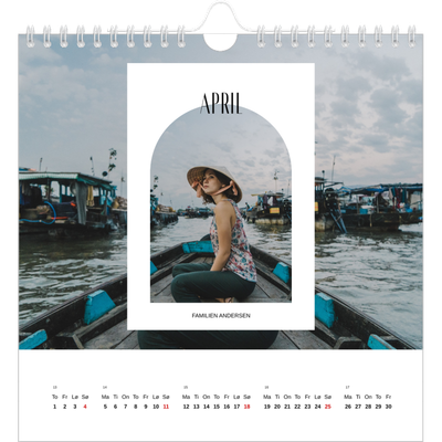 Månedskalender kvadratisk — Den åpne buen [April]
