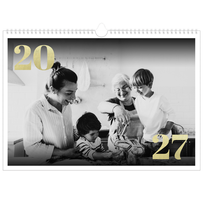 Fotokalender A3 — Glitter tall [kalender-forside]