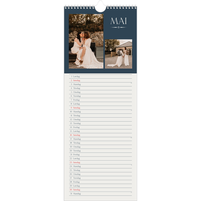 Fotokalender smal  — Skifer & seriffer [Mai]