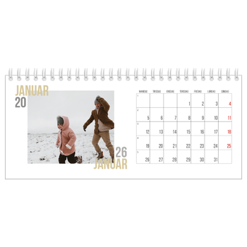 Bordkalender med foto — Dublett tekst
