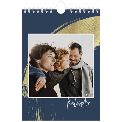 Fotokalender A5 — Gylne penselstrøk [kalender-forside]