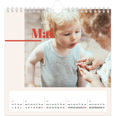 Månedskalender kvadratisk — Kalender 90-talls stil [kalender-forside]