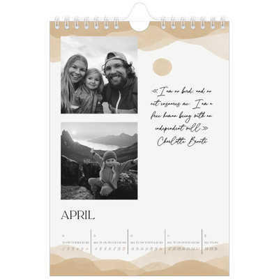 Fotokalender A5 — Velvære-sitater [April]