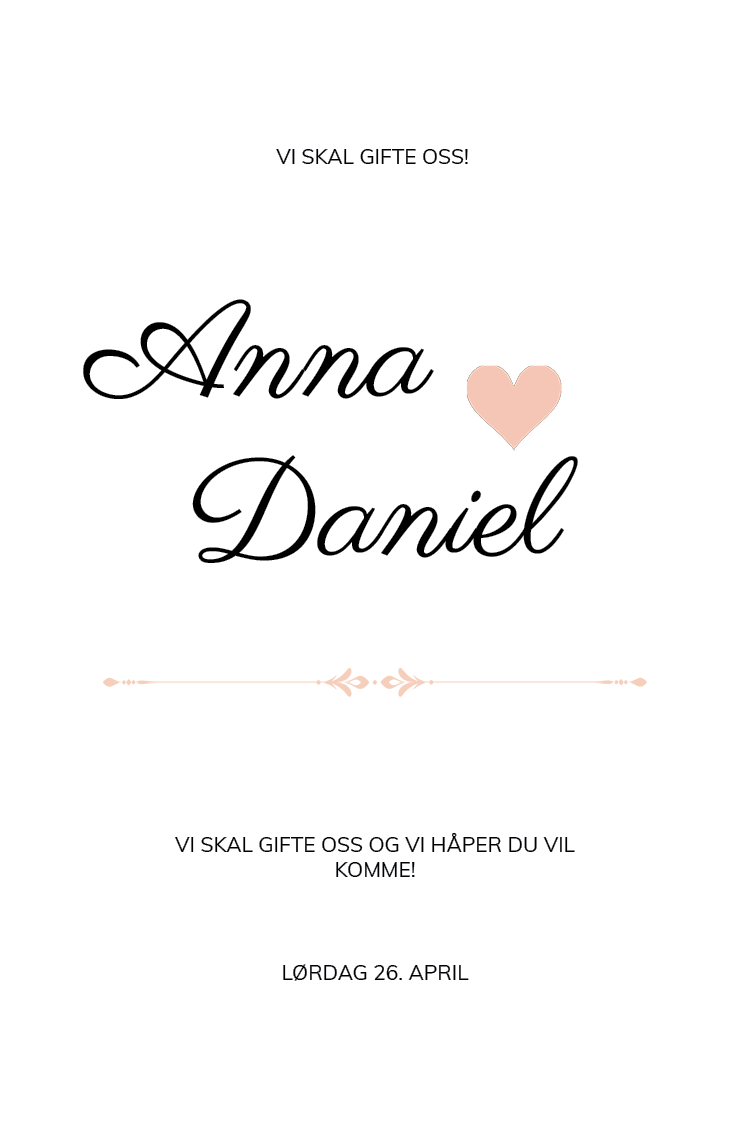 Invitasjoner — Romantisk