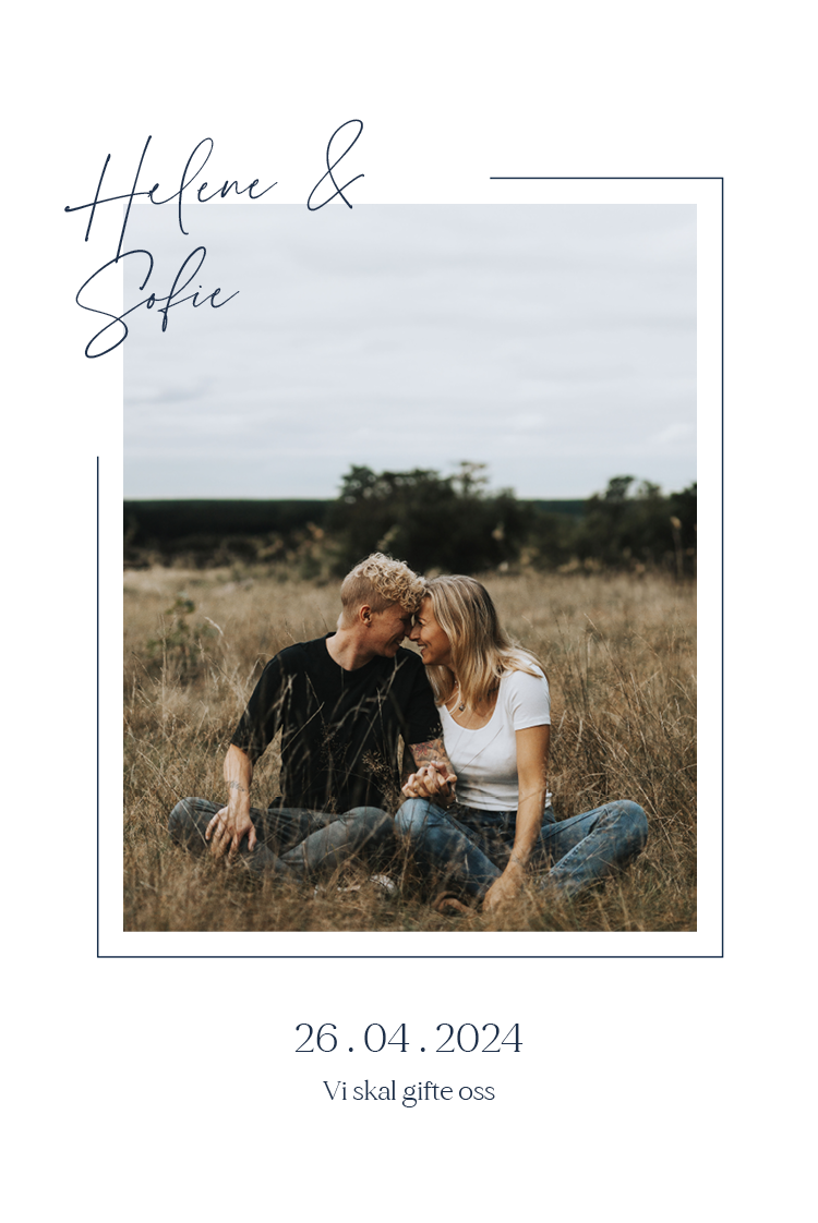 Invitasjoner — Minimalistisk bryllup