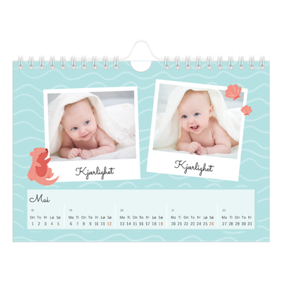 Fotokalender A5 — Søte dyr [kalender-forside]