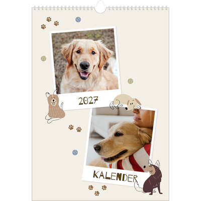 A3 Månedskalender — Leken valp [kalender-forside]