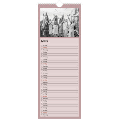 Fotokalender smal  — Nordiske pasteller [Mars]