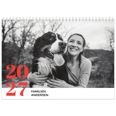 Fotokalender A4 dobbel (30 x 40 cm) — Et fantastisk år [kalender-forside]