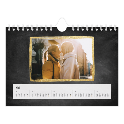 Fotokalender A5 — Rammer med glitter [kalender-forside]