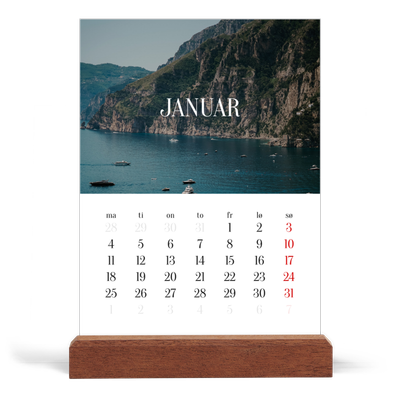 Bordkalender med trestativ - Stående — Endeløs flukt [Januar]
