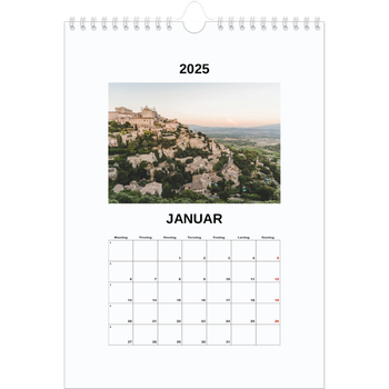 Fotokalender A4 — Enkelt bilde