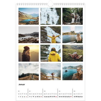 Fotokalender A3 — Enkelt bilderutenett
