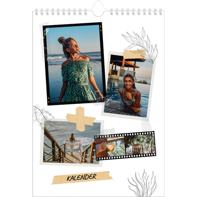 Fotokalender A4 (20 x 30 cm) — Scrapbook stil [kalender-forside]