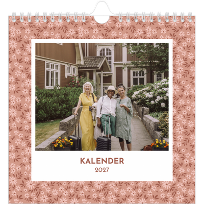Fotokalender A5 — Blomstermønster [kalender-forside]
