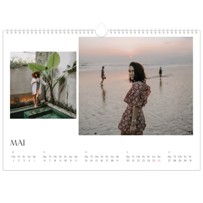 Fotokalender A3 — Surfing i solnedgang [kalender-forside]