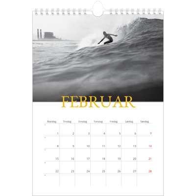 Fotokalender A4 (20 x 30 cm) — Historisk stil [Februar]