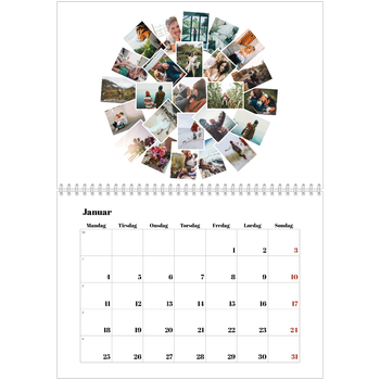 Fotokalender A4 dobbel — Collage shapes