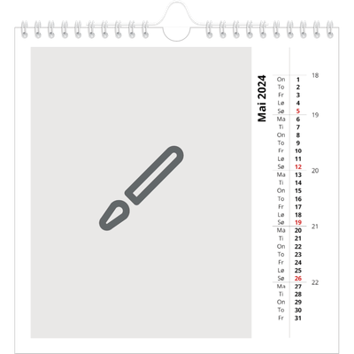 Månedskalender kvadratisk — Design selv [kalender-forside]