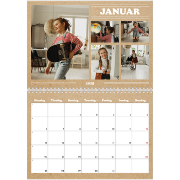 Fotokalender A4 dobbel — Magasinstil