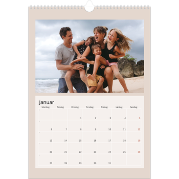 Fotokalender A3 — Kalender i jordtoner