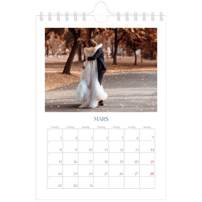 Fotokalender A5 — Klassisk kobolt [Mars]