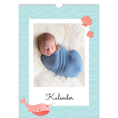 A3 Månedskalender — Søte dyr [kalender-forside]