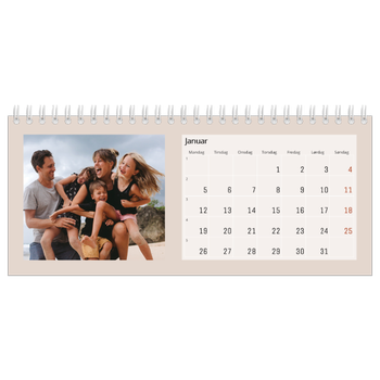 Bordkalender med foto — Kalender i jordtoner
