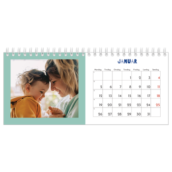 Bordkalender med foto — Fargerik kalender