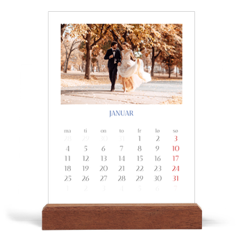 Bordkalender med trestativ - Stående — Klassisk kobolt