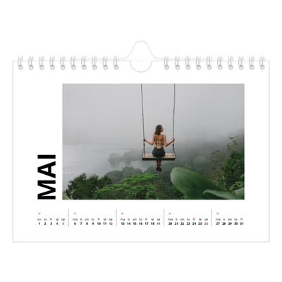 Fotokalender A5 — Hvit kalender [kalender-forside]
