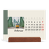 Bordkalender med trestativ - Liggende  — Verdens severdigheter [Februar]