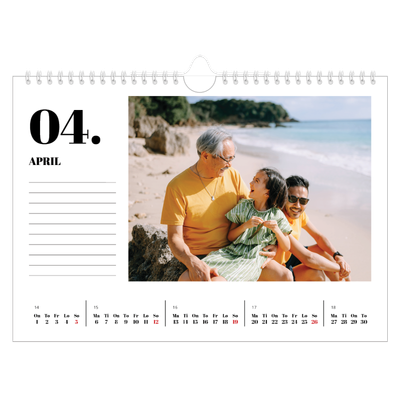 Fotokalender A4 — Serif og øyeblikk [April]