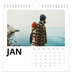 Månedskalender kvadratisk — Hvit kalender [Januar]