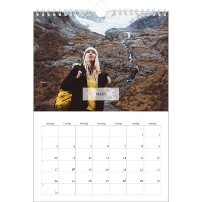 Fotokalender A4 (20 x 30 cm) — Klassisk kalender [Mars]