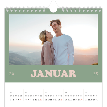 Fotokalender Kvadratisk — Retro rammer