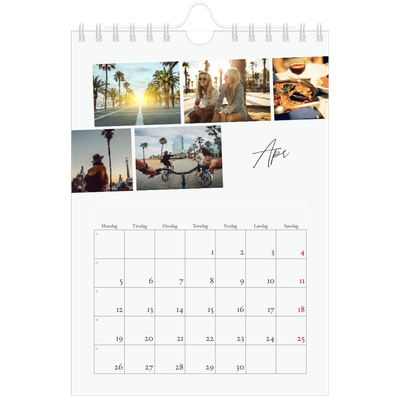 Fotokalender A5 — Byferie (hvit) [April]
