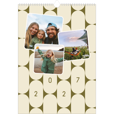 A3 Månedskalender — Retro mønstre [kalender-forside]