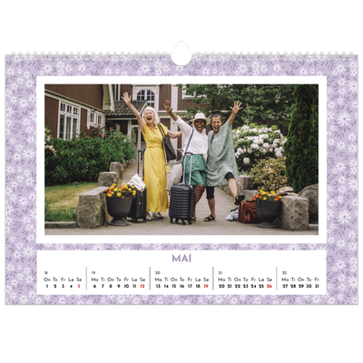 Fotokalender A3 — Blomstermønster [kalender-forside]